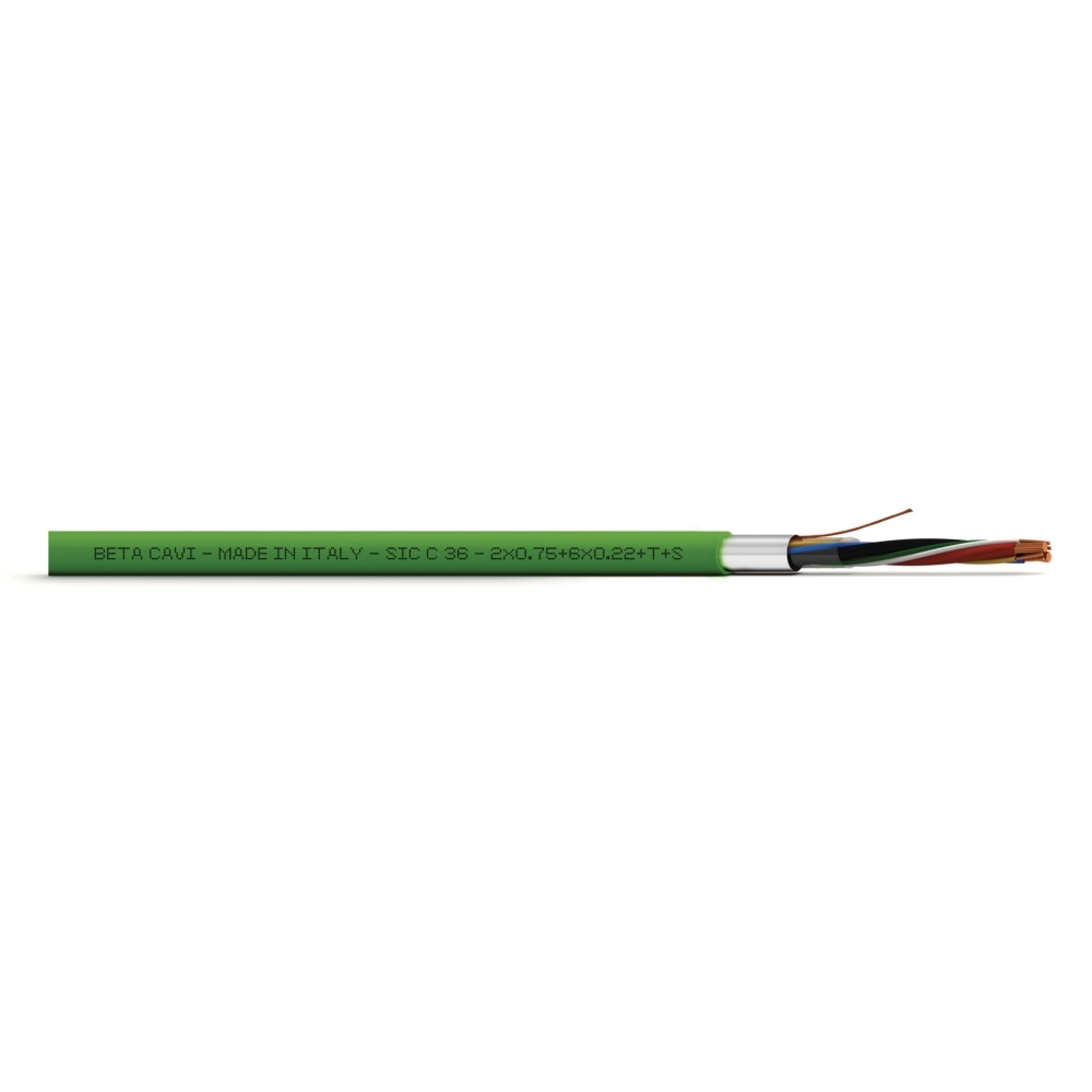 Cavo Allarme 10X0,22+2X0,75+T+S Cca S1Bd1A1 Matassa 200 Mt BETA CAVI SIC C 310 SICC310SF200