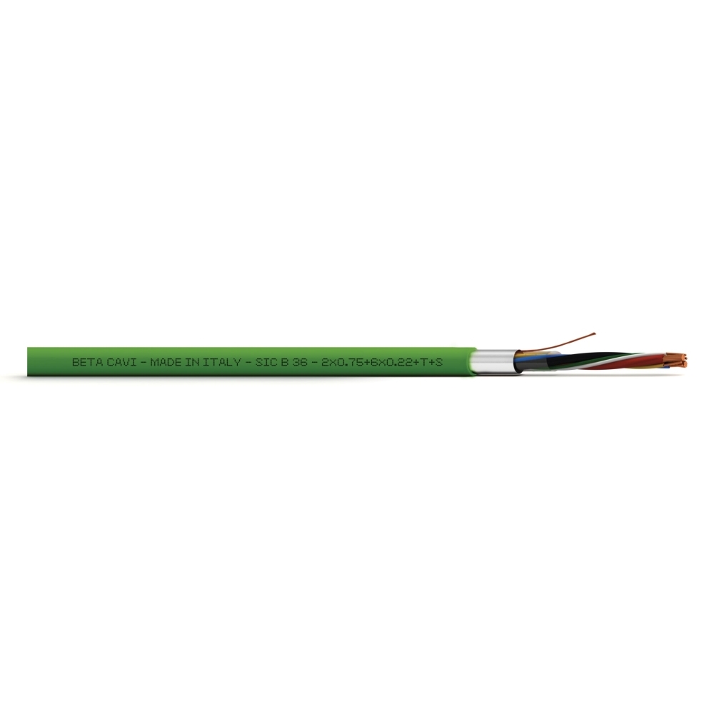 Cavo Allarme 8X0,22+T+S B2A S1Ad1A1 Matassa 100 Mt BETA CAVI SIC B 8 SICB8SF100