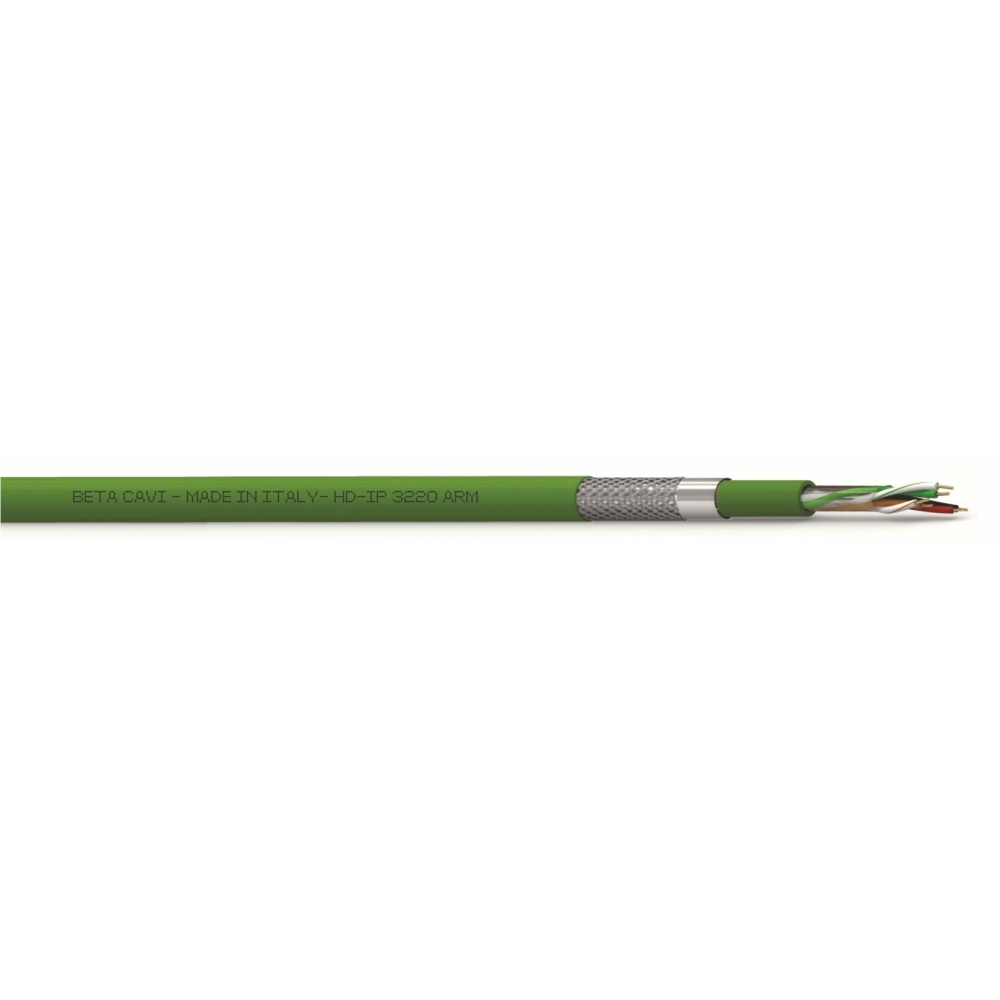 Cavo Video Coax Hd4019+2X1,50 Armato Cca S1Bd1A1 Bobina 1000 Mt BETA CAVI HD 4215 C ARM HD4215CARMWR1000