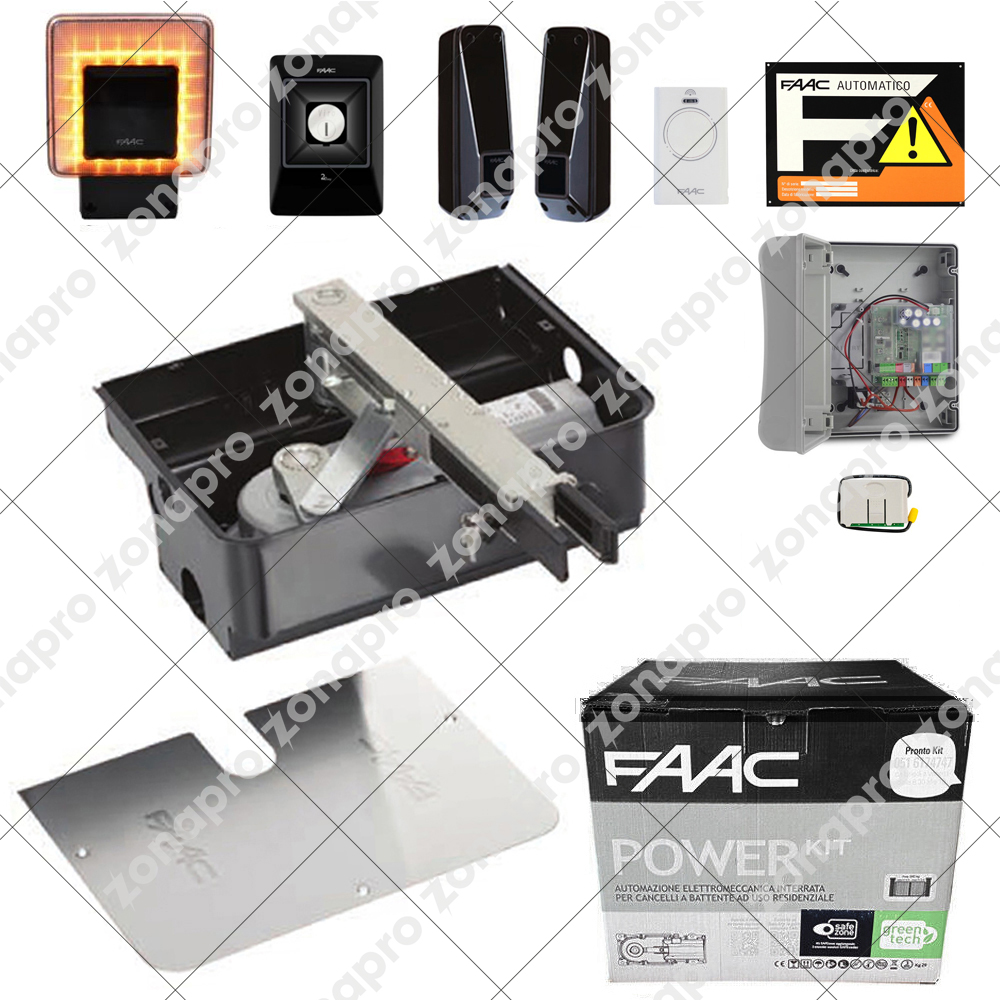 FAAC KIT 770N 24v Con Cassa Casse - Automazione Cancello Anta Battente Interrato