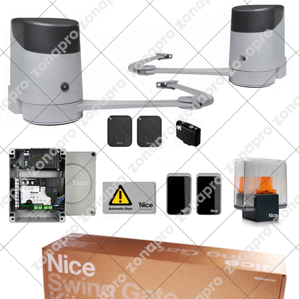 Kit HOPP Automazione Per Cancelli a Battente Articolato 24V NICE HOPPBDKCE