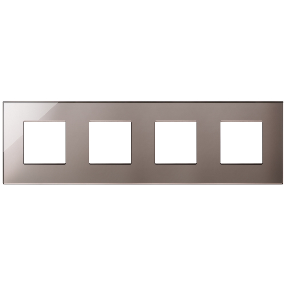 Placca 8M (2+2+2+2) Int71 Bronzo Lucente VIMAR 22669.76