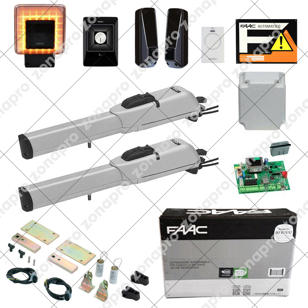 FAAC TRENDY 230V KIT 104419445 Automazione Cancello Battenti Battente 2mt Anta