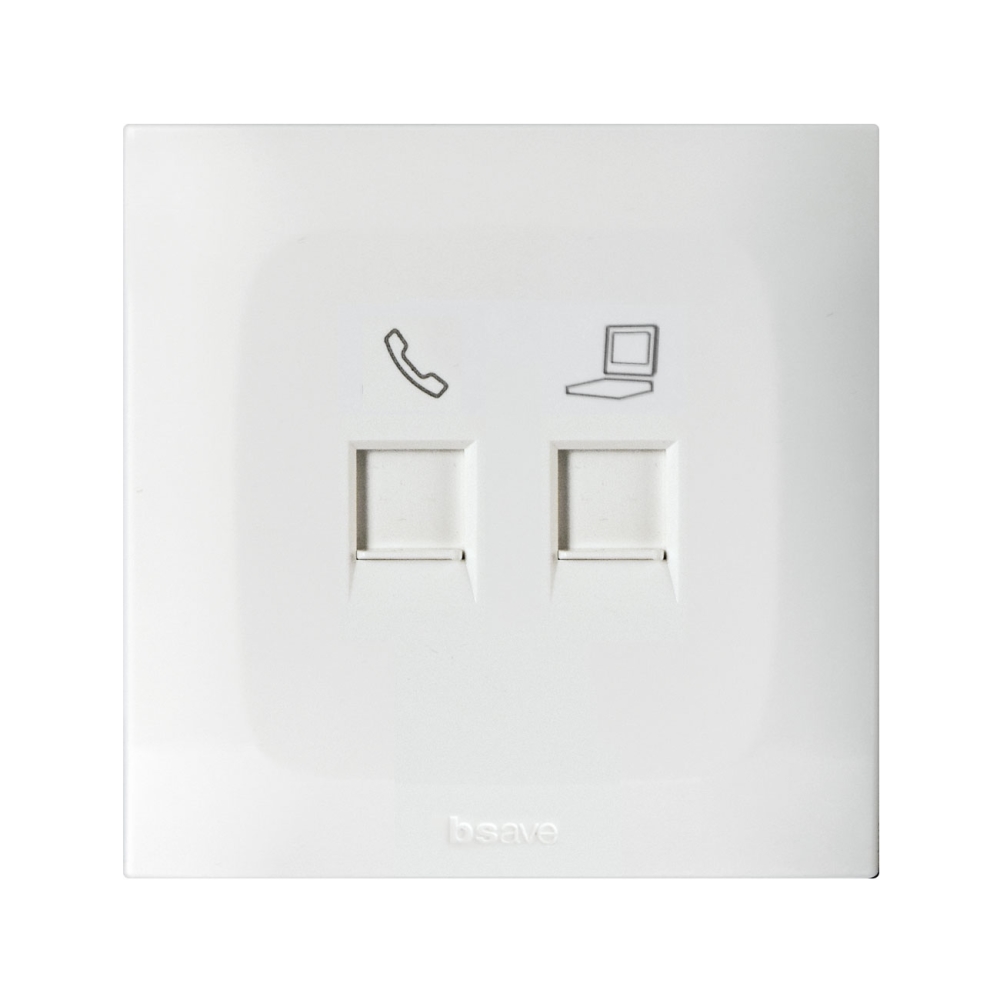 Presa Dati Rj45+Presa Tel. Rj11 2M AVE BSN210C6-24K