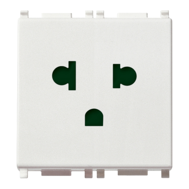 Presa Sicury 2P+T 16A Usa+Eu Bianco VIMAR 14248