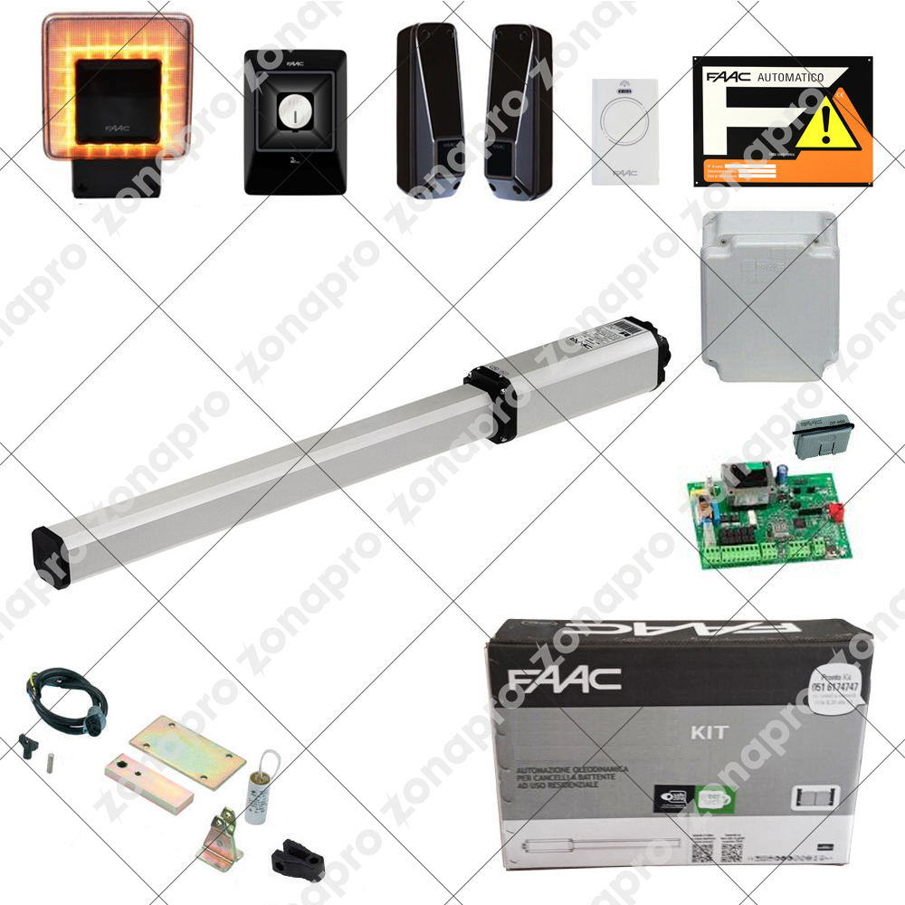 FAAC 402 CBC 104468 KIT Automazione Cancello Battenti Idraulico Con Blocco 1,8mt Anta