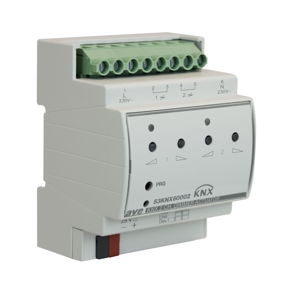 Attuatore Knx 2Ch Dimmer-4M Din AVE 53KNX60002