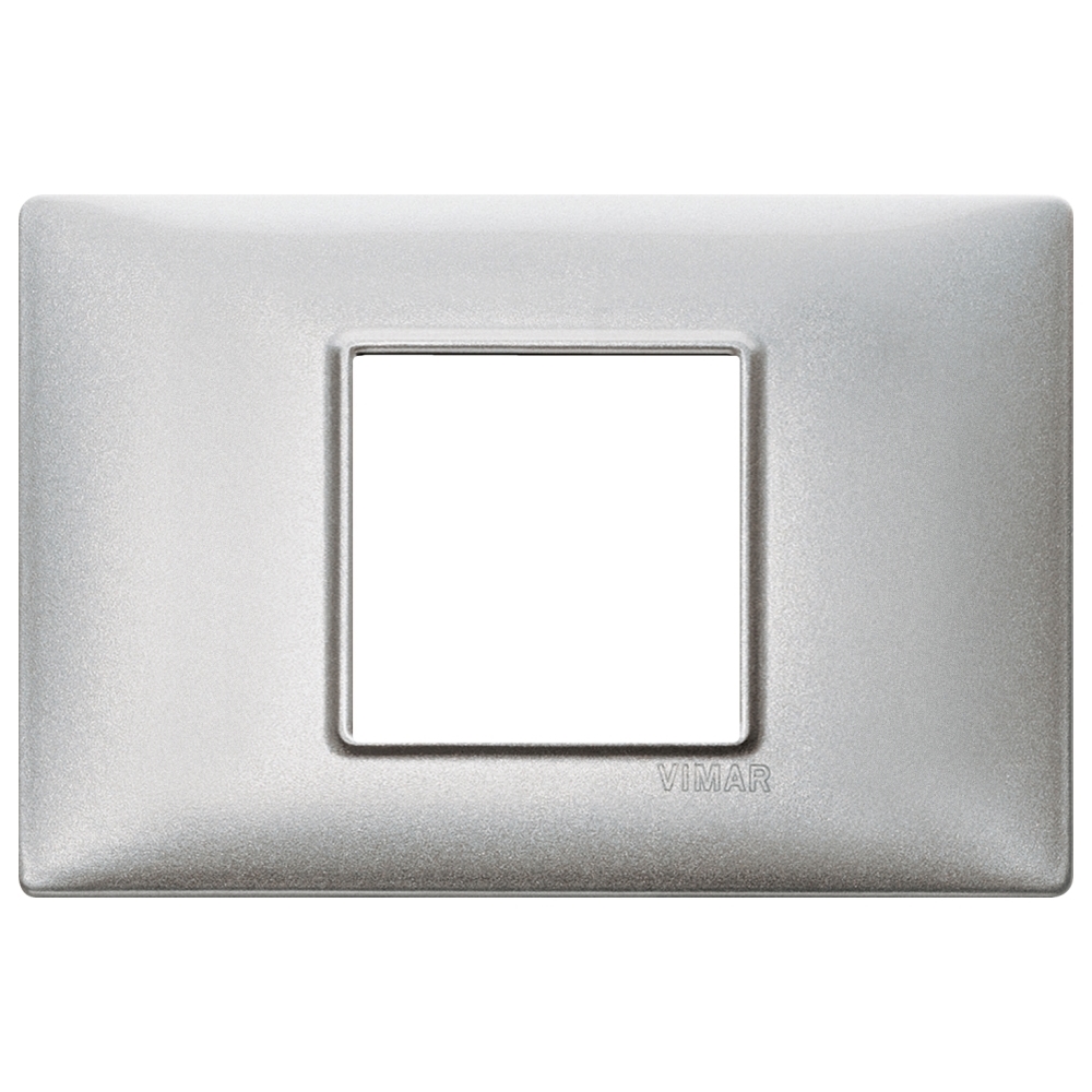 Placca 2M Centrali Tecnopolimero Silver VIMAR 14652.27