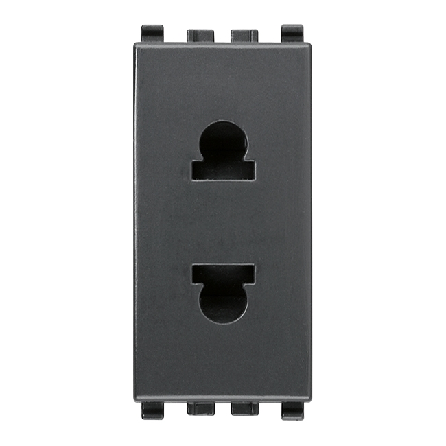 Presa Sicury 2P 16A Usa+Eu Ø4,8Mm Grigio VIMAR 20234