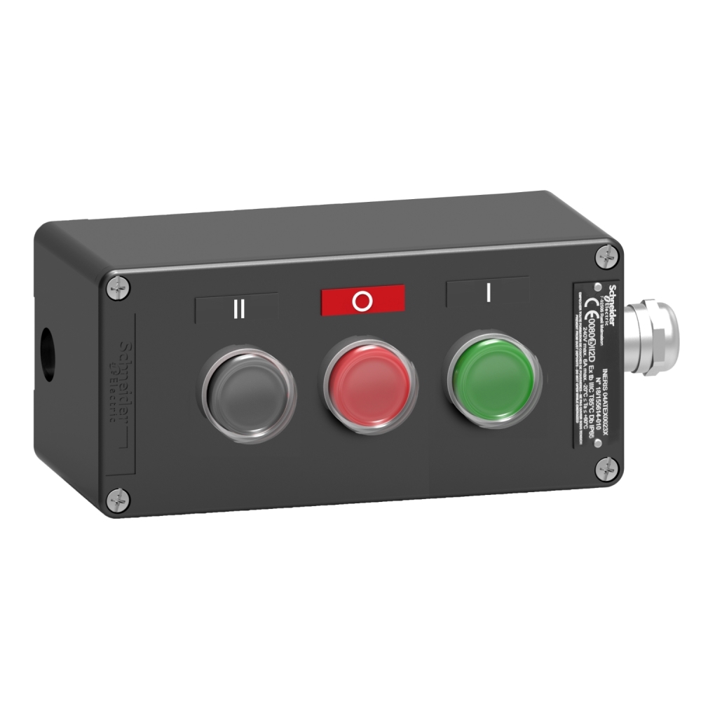 Pulsantiera - Xaw-F - Metallo - 1 No - Verde - Tre Funzioni SCHNEIDER XAWF310EX